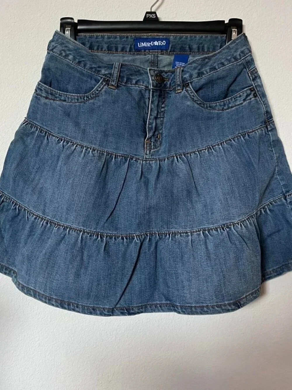 Limited Too Blue Tiered Denim Skirt